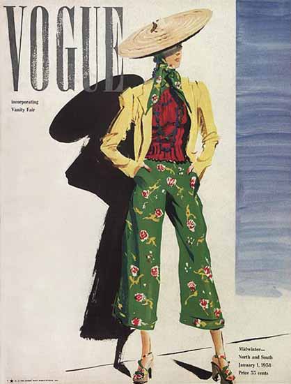 Vogue 1938-01-01 Copyright | Vogue Magazine Graphic Art Covers 1902-1958