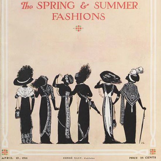 Vogue Cover 1911-04-15 Copyright crop | Best of Vintage Cover Art 1900-1970