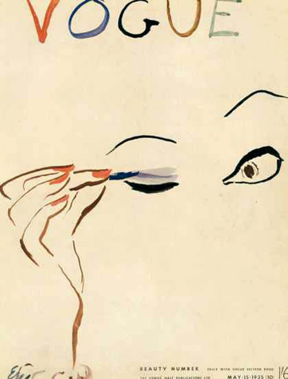 Vogue Cover Copyright 1935 Beauty Number | Sex Appeal Vintage Ads and Covers 1891-1970