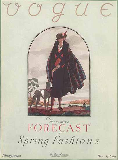 Vogue Magazine 1922-02-15 Copyright | Vogue Magazine Graphic Art Covers 1902-1958