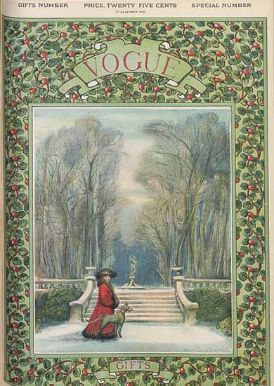 Vogue Magazine Cover 1905-12-07 Copyright | Vogue Magazine Graphic Art Covers 1902-1958