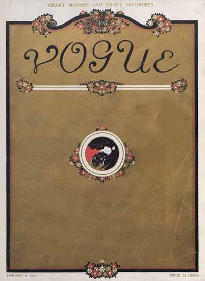 Vogue Magazine Cover 1911-01-01 Copyright | Vogue Magazine Graphic Art Covers 1902-1958