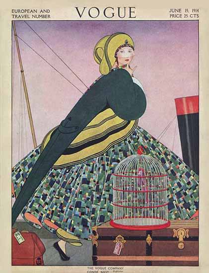 Vogue Magazine Cover 1914-06-15 Copyright | Vogue Magazine Graphic Art Covers 1902-1958