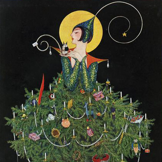 Vogue Magazine Cover 1914-12-01 Copyright crop | Best of Vintage Cover Art 1900-1970