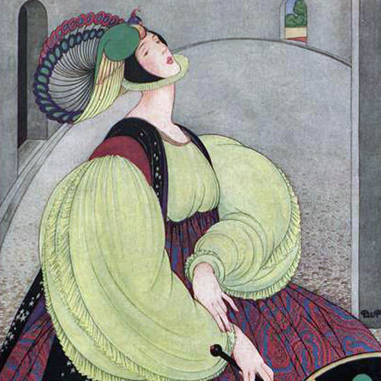 Vogue Magazine Cover 1916-02-15 Copyright crop | Best of Vintage Cover Art 1900-1970