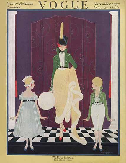 Vogue Magazine Cover 1916-11-01 Copyright | Vogue Magazine Graphic Art Covers 1902-1958