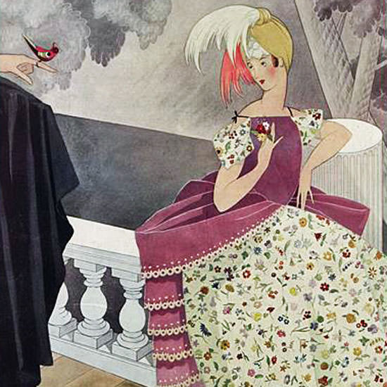 Vogue Magazine Cover 1924-04-01 Copyright crop | Best of Vintage Cover Art 1900-1970