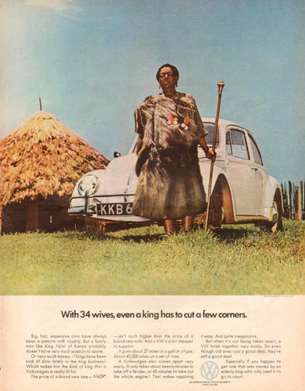 Volkswagen VW King With 34 Wifes 1966 Cut | Vintage Cars 1891-1970