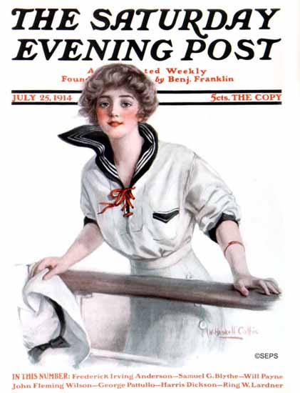 WH Coffin Cover Artist Saturday Evening Post 1914_07_25 | The Saturday Evening Post Graphic Art Covers 1892-1930