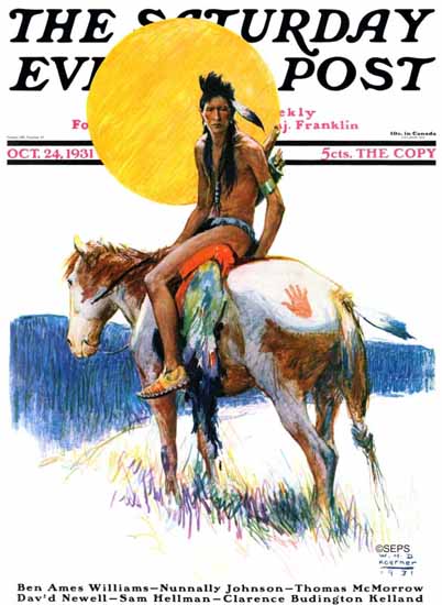 WHD Koerner Saturday Evening Post Painted Pony 1931_10_24 | Sat Eve Post 1931-69 WHD Koerner Saturday Evening Post Painted Pony 1931_10_24 | The Saturday Evening Post Graphic Art Covers 1931-1969