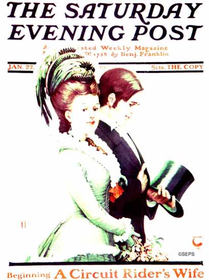 Walter H Everett Saturday Evening Post Cover 1910_01_22 | The Saturday Evening Post Graphic Art Covers 1892-1930