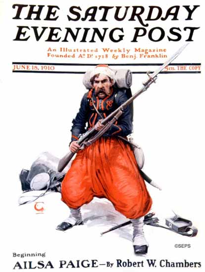 Walter H Everett Saturday Evening Post Cover Art 1910_06_18 | The Saturday Evening Post Graphic Art Covers 1892-1930
