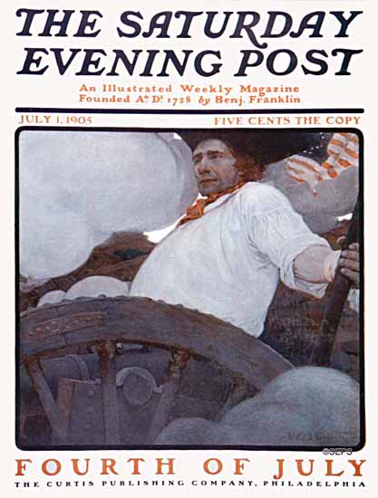 Walter H Everett Saturday Evening Post July 4th 1905_07_01 | The Saturday Evening Post Graphic Art Covers 1892-1930