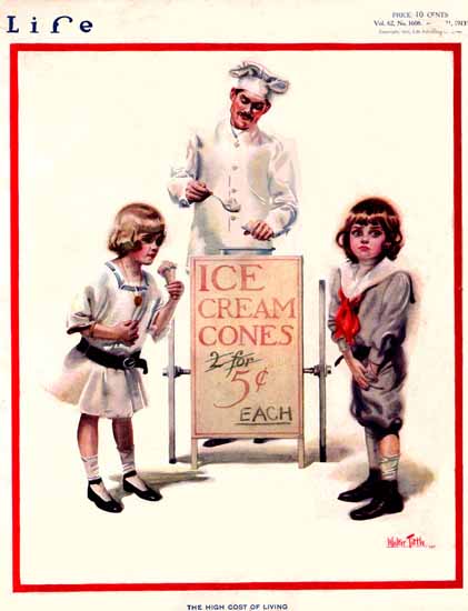 Walter Tittle Life Humor Magazine 1913-08-21 Copyright | LIFE 1891-1936 Walter Tittle Life Humor Magazine 1913-08-21 Copyright | Life Magazine Graphic Art Covers 1891-1936