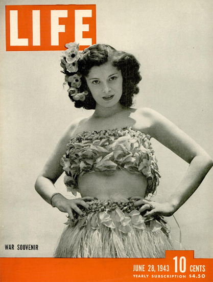 War Souvenir Girl 28 Jun 1943 Copyright Life Magazine | Life Magazine BW Photo Covers 1936-1970