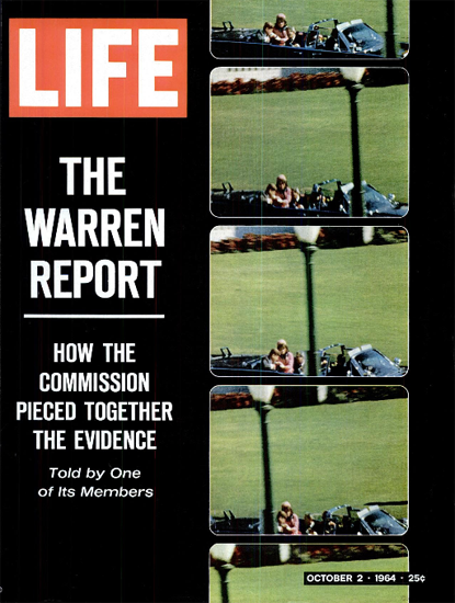 Warren Report JFK Assassination 2 Oct 1964 Copyright Life Magazine | Life Magazine Color Photo Covers 1937-1970