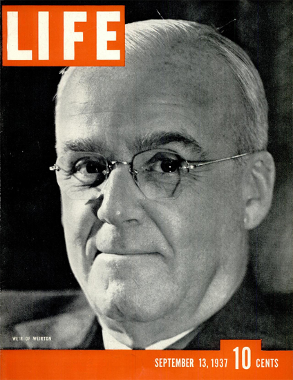 Weir of Weirton 13 Sep 1937 Copyright Life Magazine | Life Magazine BW Photo Covers 1936-1970