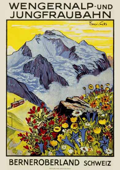 Wengernalp Jungfrau Berner Oberland Switzerland 1922 | Vintage Travel Posters 1891-1970
