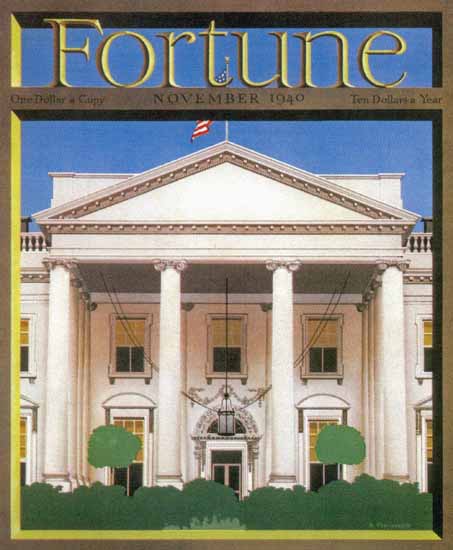 White House Fortune Magazine November 1940 Copyright | Fortune Magazine Graphic Art Covers 1930-1959