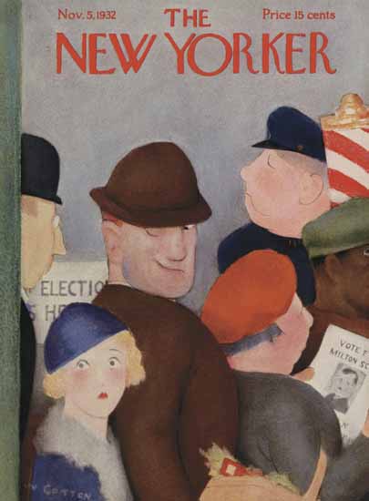 William Cotton The New Yorker 1932_11_05 Copyright | New Yorker 1925-45 William Cotton The New Yorker 1932_11_05 Copyright | The New Yorker Graphic Art Covers 1925-1945