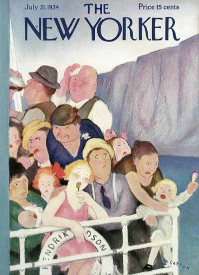 William Cotton The New Yorker 1934_07_21 Copyright | The New Yorker Graphic Art Covers 1925-1945