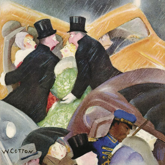 William Cotton The New Yorker 1937_01_16 Copyright crop | Best of Vintage Cover Art 1900-1970