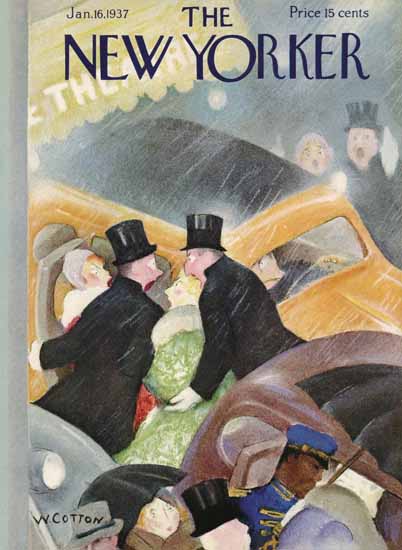 William Cotton The New Yorker 1937_01_16 Copyright | The New Yorker Graphic Art Covers 1925-1945