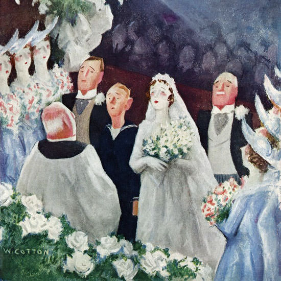 William Cotton The New Yorker 1943_03_20 Copyright crop | Best of Vintage Cover Art 1900-1970