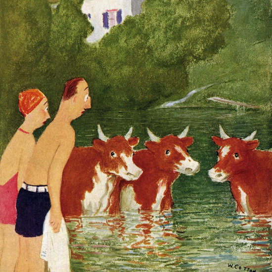 William Cotton The New Yorker 1943_07_10 Copyright crop | Best of 1940s Ad and Cover Art