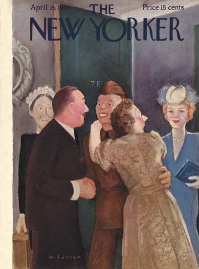 William Cotton The New Yorker 1944_04_15 Copyright | The New Yorker Graphic Art Covers 1925-1945