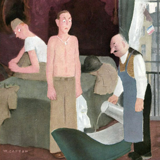 William Cotton The New Yorker 1944_10_28 Copyright crop | Best of Vintage Cover Art 1900-1970