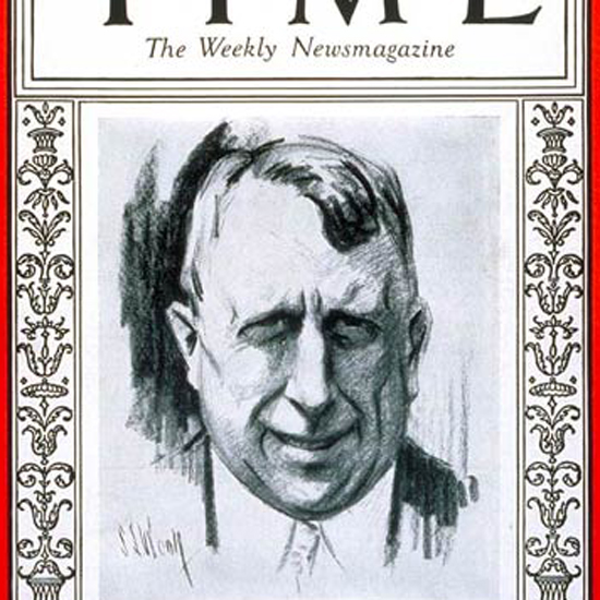 William Randolph Hearst Time Magazine 1927-08 crop | Best of Vintage Cover Art 1900-1970