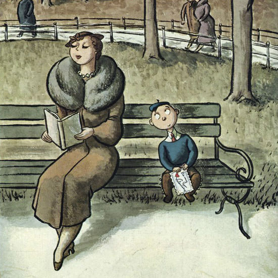 William Steig The New Yorker 1936_02_15 Copyright crop | Best of 1930s Ad and Cover Art