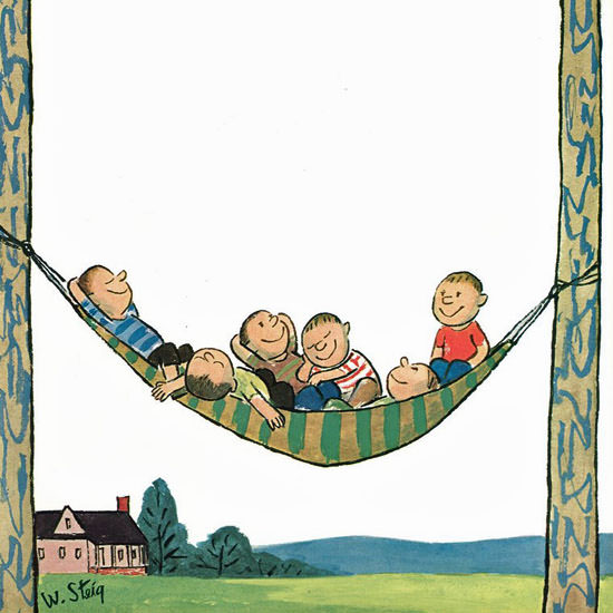William Steig The New Yorker 1958_07_26 Copyright crop | Best of Vintage Cover Art 1900-1970