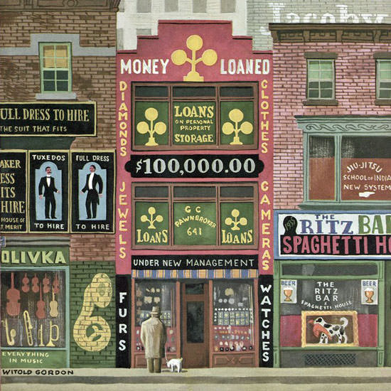 Witold Gordon The New Yorker 1948_03_06 Copyright crop | Best of Vintage Cover Art 1900-1970