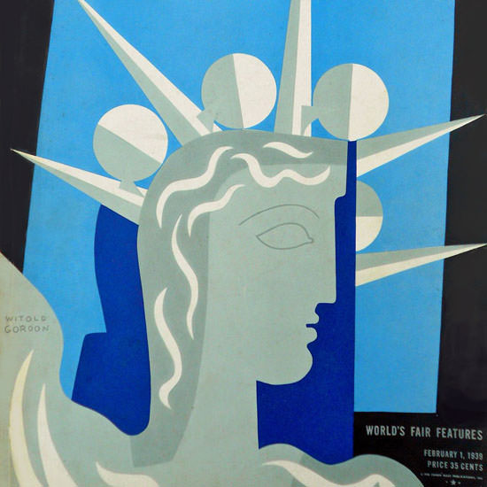 Witold Gordon Vogue Cover 1939-02-01 Copyright crop | Best of 1930s Ad and Cover Art