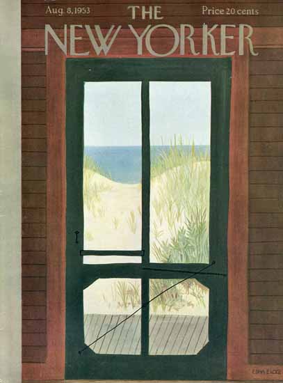 WomenArt Edna Eicke Cover The New Yorker 1953_08_08 Copyright | 69 Women Cover Artists and 826 Covers 1902-1970