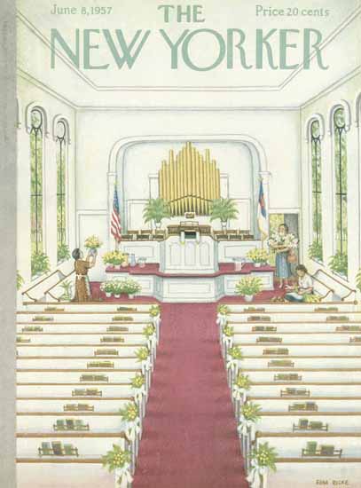 WomenArt Edna Eicke Cover The New Yorker 1957_06_08 Copyright | 69 Women Cover Artists and 826 Covers 1902-1970