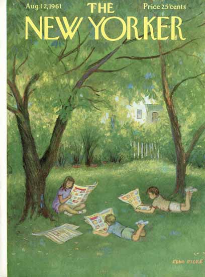 WomenArt Edna Eicke Cover The New Yorker 1961_08_12 Copyright | 69 Women Cover Artists and 826 Covers 1902-1970