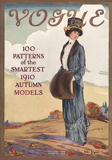 WomenArt Helen Dryden Vogue Cover 1910-10-01 Copyright | 69 Women Cover Artists and 826 Covers 1902-1970