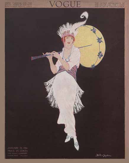 WomenArt Helen Dryden Vogue Cover 1914-01-15 Copyright | 69 Women Cover Artists and 826 Covers 1902-1970