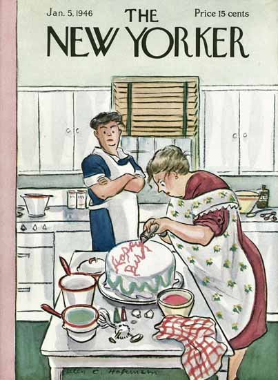 WomenArt Helen E Hokinson The New Yorker 1946_01_05 Copyright | 69 Women Cover Artists and 826 Covers 1902-1970