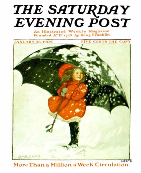 WomenArt Henrietta Adams Saturday Evening Post Cover Art 1909_01_23 | 69 Women Cover Artists and 826 Covers 1902-1970