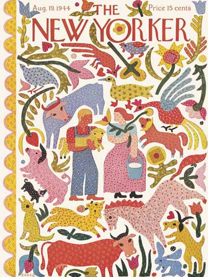 WomenArt Ilonka Karasz Cover The New Yorker 1944_08_19 Copyright | 69 Women Cover Artists and 826 Covers 1902-1970