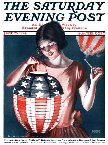 WomenArt Katharine R Wireman Cover Saturday Evening Post 1924_06_28 | 69 Women Cover Artists and 826 Covers 1902-1970