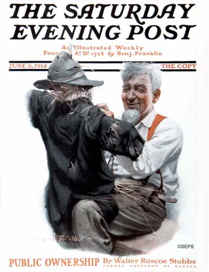 WomenArt Leslie Thrasher Cover Saturday Evening Post 1914_06_06 | 69 Women Cover Artists and 826 Covers 1902-1970