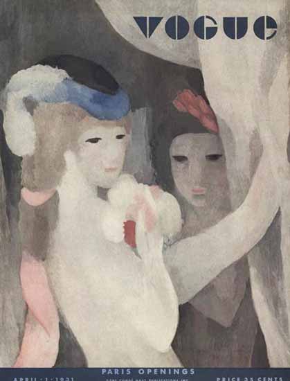 WomenArt Marie Laurencin Cover Vogue 1931-04-01 Copyright | 69 Women Cover Artists and 826 Covers 1902-1970