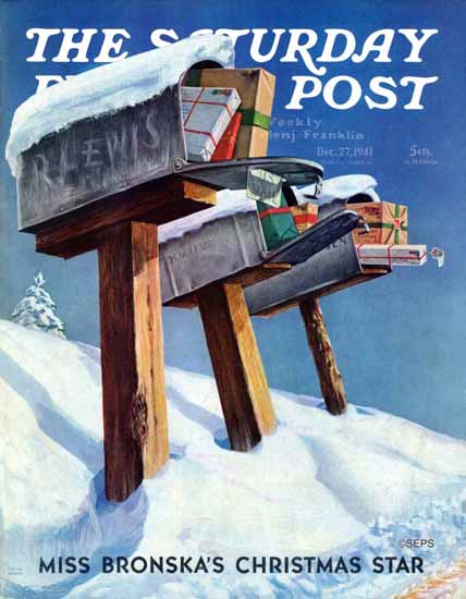 WomenArt Miriam Tana Hoban Saturday Evening Post 1941_12_27 | 69 Women Cover Artists and 826 Covers 1902-1970