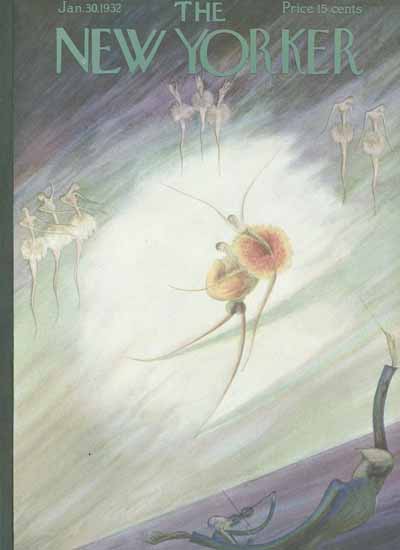 WomenArt Rose Silver Cover The New Yorker 1932_01_30 Copyright | 69 Women Cover Artists and 826 Covers 1902-1970