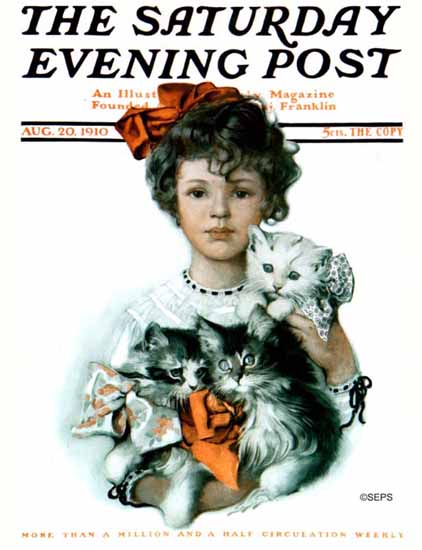 WomenArt Sarah Stilwell-Weber Cover Saturday Evening Post 1910_08_20 | 69 Women Cover Artists and 826 Covers 1902-1970